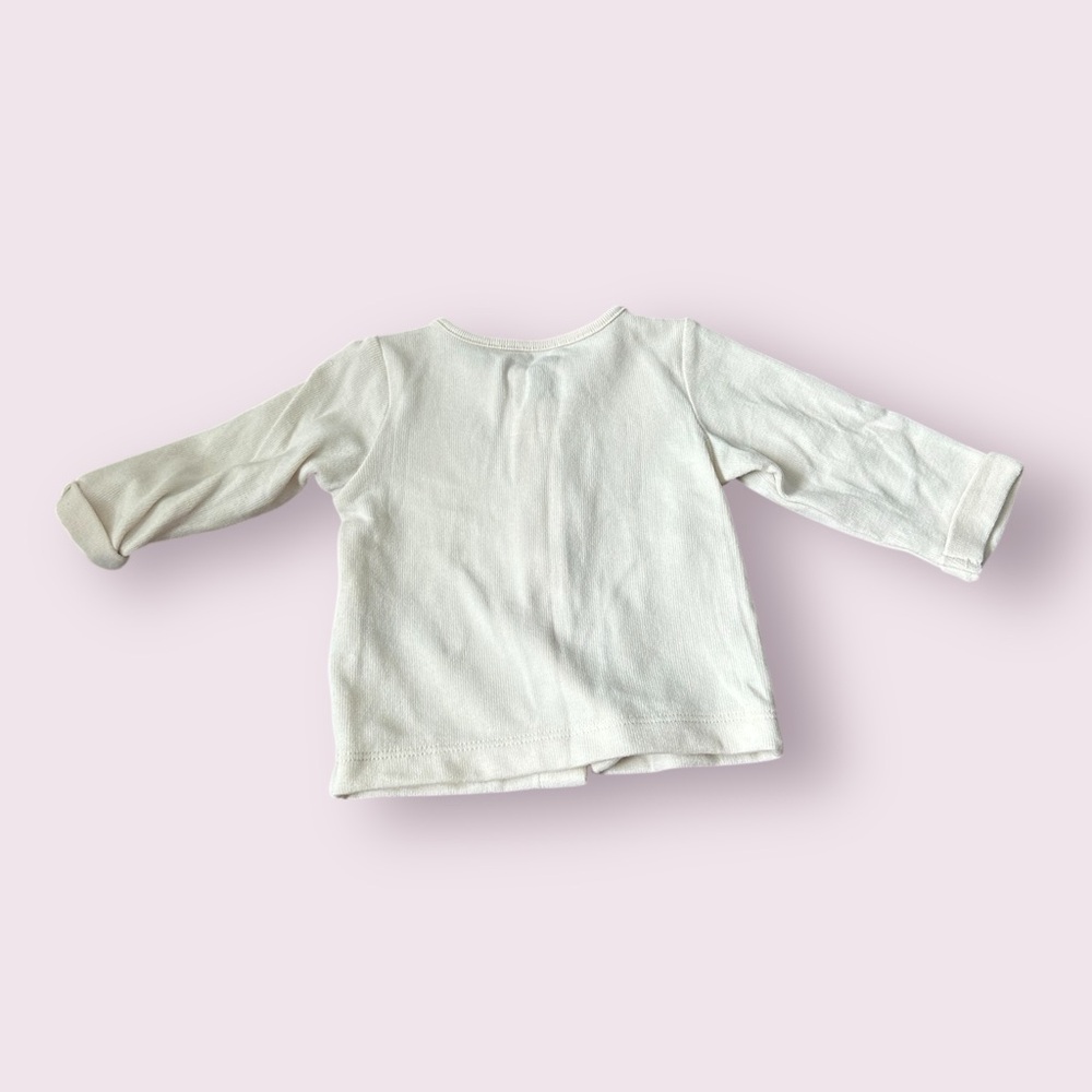 NWT Carter's Soft Cream Baby Set Long Sleeve Button Front With Pants Size 3 Mon - Picture 11 of 11